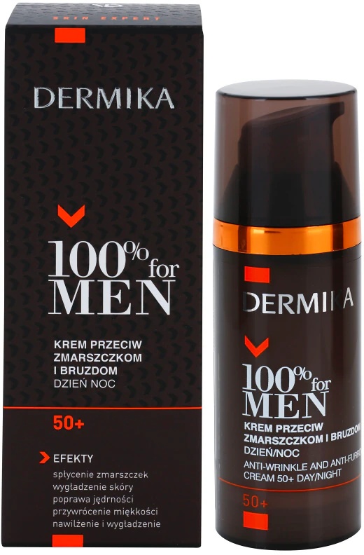 Dermika 100% vyrams skirtas kremas nuo gilių raukšlių nuo 50+