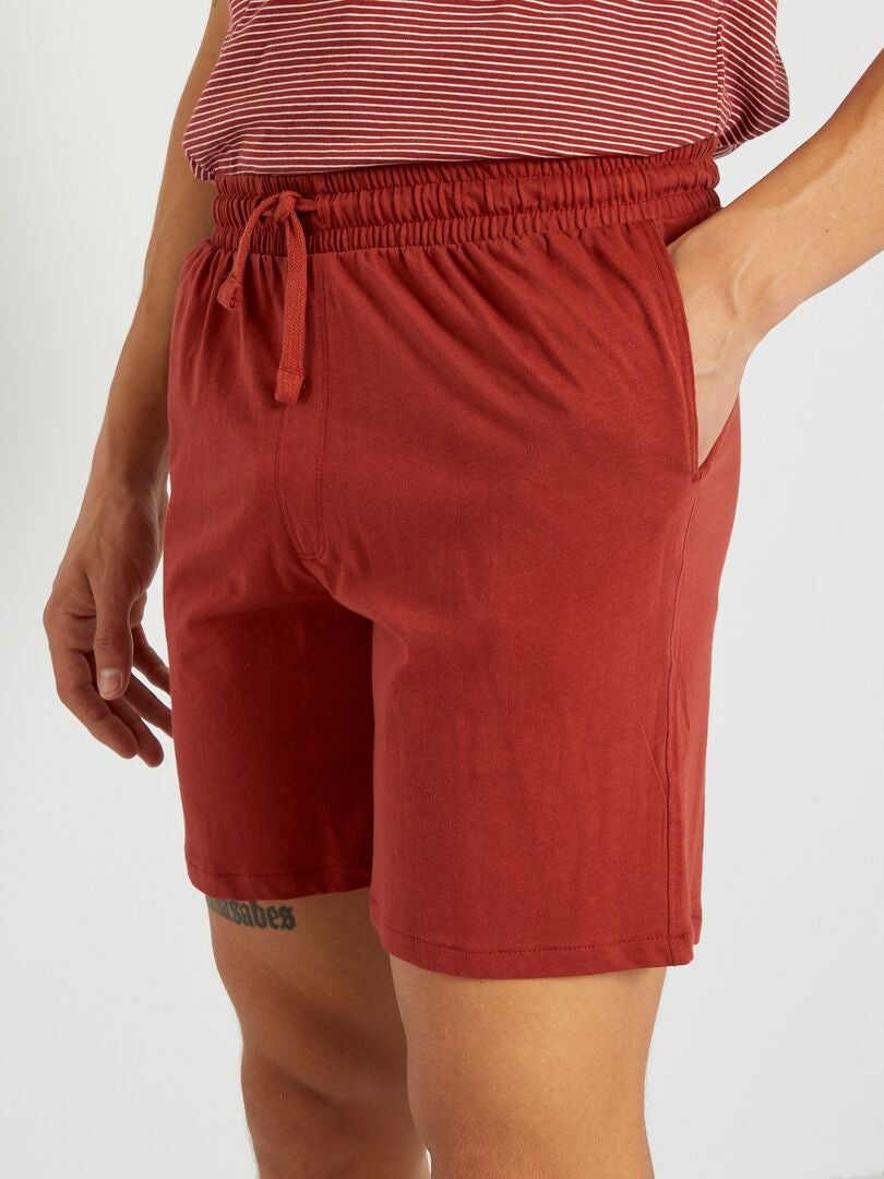 Pijama curto - 2 peças - VERMELHO