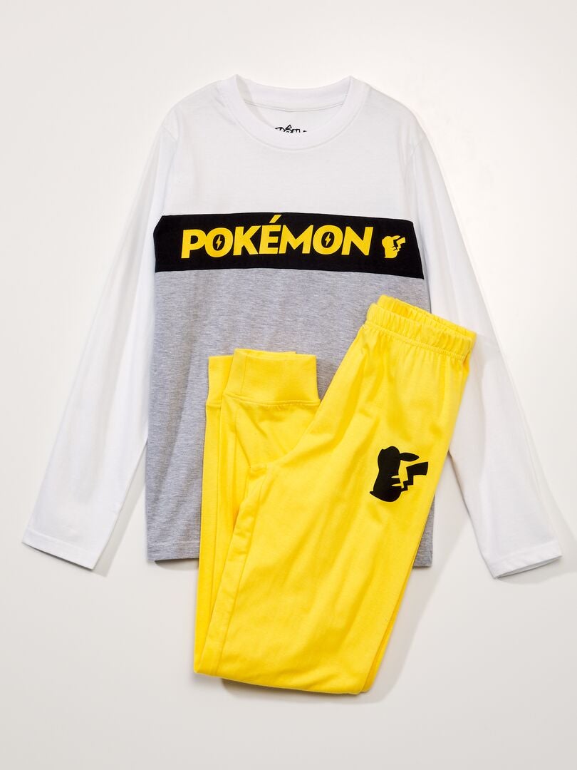 Lange pyjama - 'Pokémon'-print - 2-delig - grijs