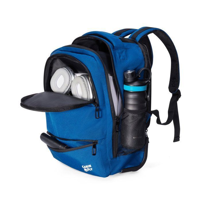 Sac à dos à roulettes - CABINFLY - Aircruiser Hybrid - 40x30x20cm - 24L - Bleu