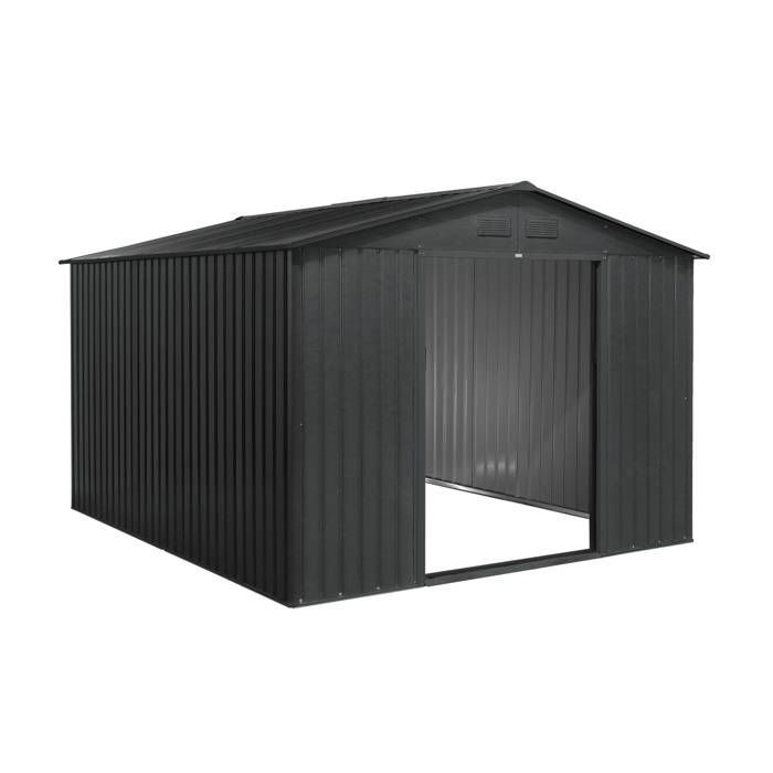 8,95 m² metalen tuinschuur met verankeringsset FLANDRES