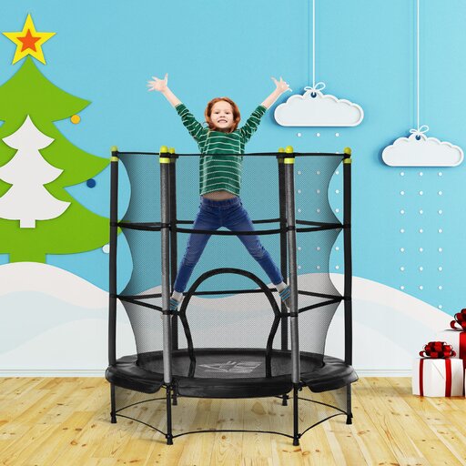  Homcom 342-008v01bk Kindertrampolin
