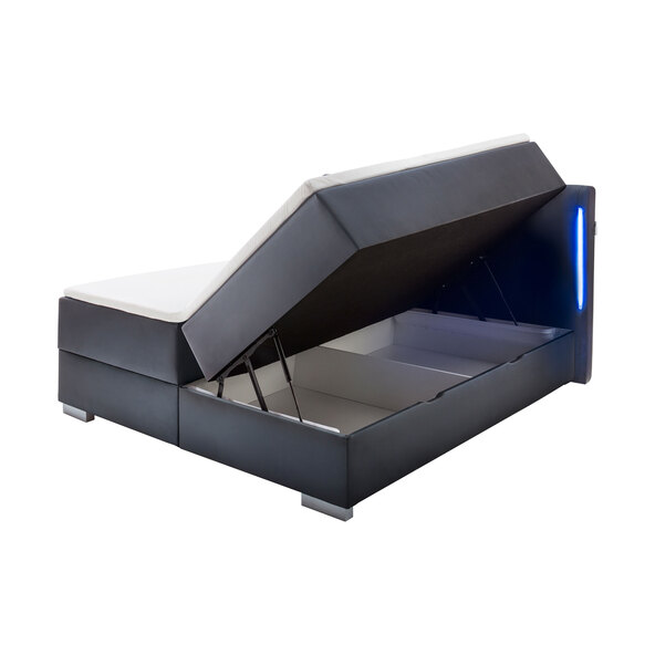 LED-Boxspringbett, 180 x 200 εκ.