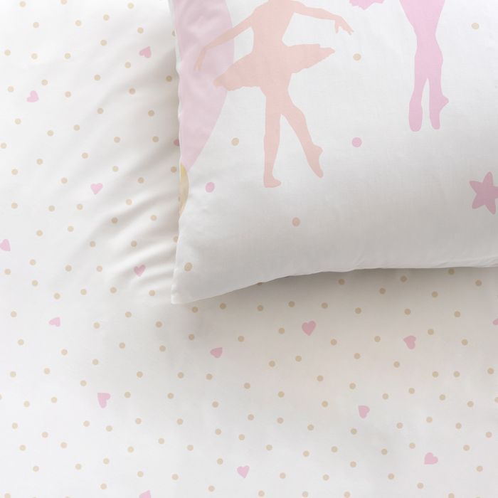 Parure de lit enfant 100% coton - MATT & ROSE - OPÉRA - Blanc - 140x200+63x63cm