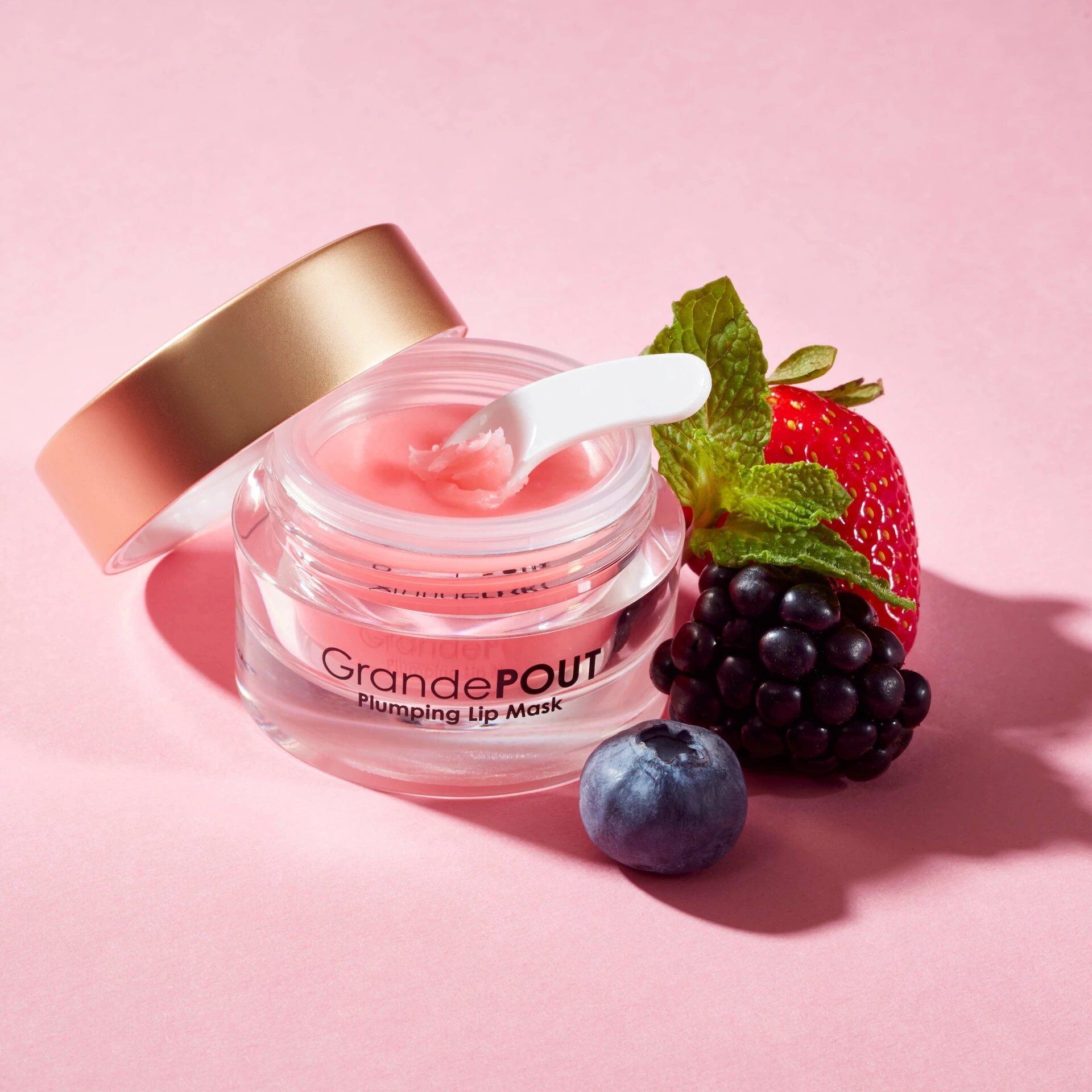 Mască de buze GrandePOUT Plumping Mojito cu fructe de pădure - Grande Cosmetics