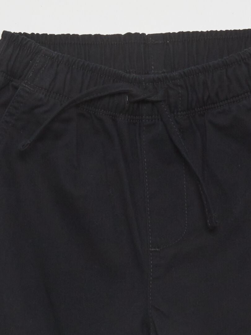 Pantalones cargo - Corte ajustado - Negro