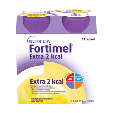 Fortimel-pakkaus Fortimel Extra 2 kcal Vanilja 4 x 200 ml 4 x 200 ml