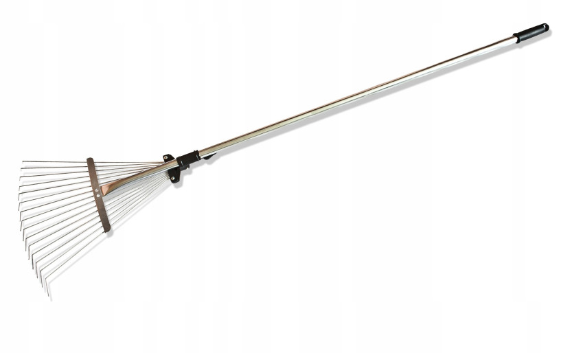 Grabie Metalowe z Trzonkiemdo Liści Trawy 130 cm