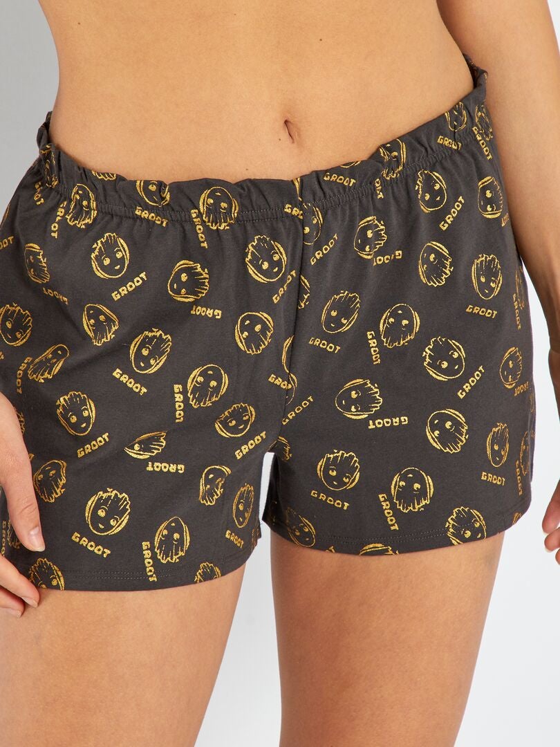 Marvel 'Groot' korte pyjama - 2-delig - zwart