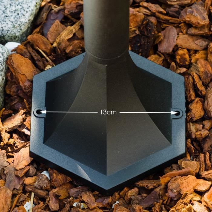Vloerlamp voor buiten - HOFSTEIN - Riano - Bewegingssensor - Vintage stijl - Zwart aluminium