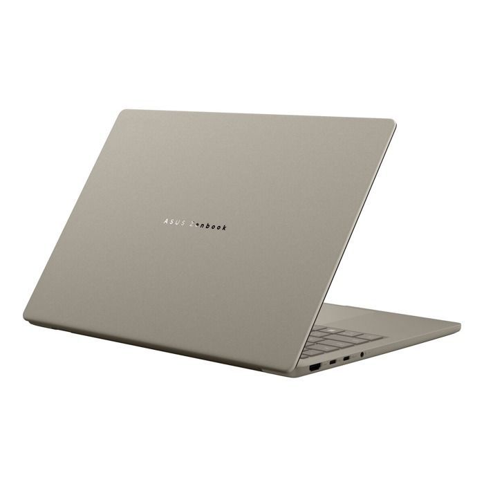 Asus Zenbook UX3407QA Laptop da 14 pollici con processore Qualcomm Snapdragon® X, 16 GB di RAM e SSD da 512 GB, colore beige.