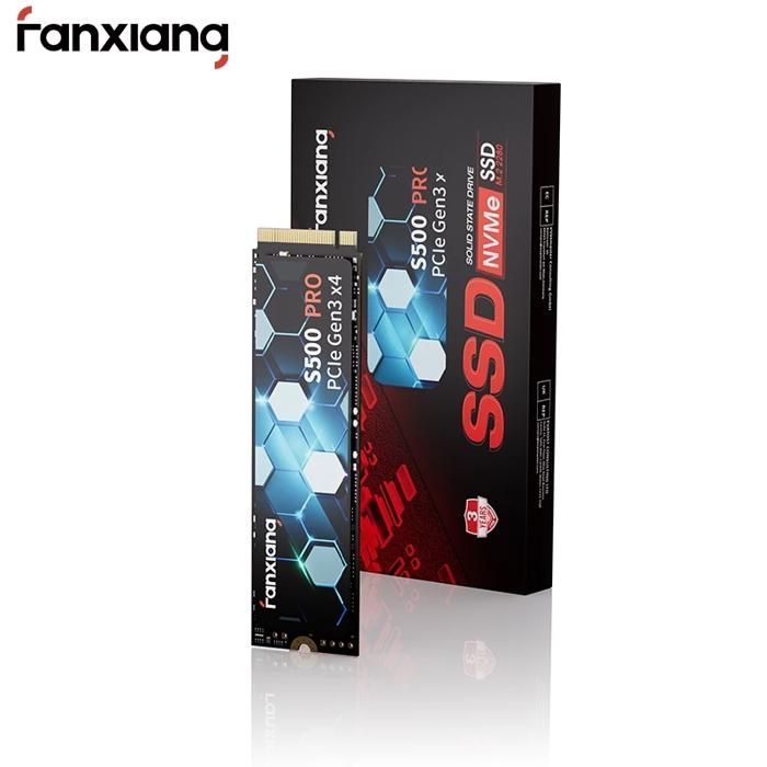 SSD Interne Fanxiang S500Pro SSD 1 To M.2 2280 NVMe PCIe Gen 3x4 3D NAND TLC 3500 Mo/s pour ordinateur portable, de bureau et PC