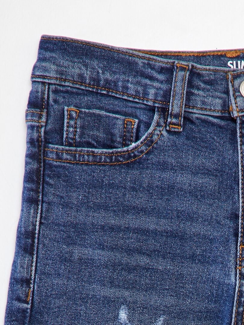 Calça jeans slim de 5 bolsos - tamanho L34 - azul