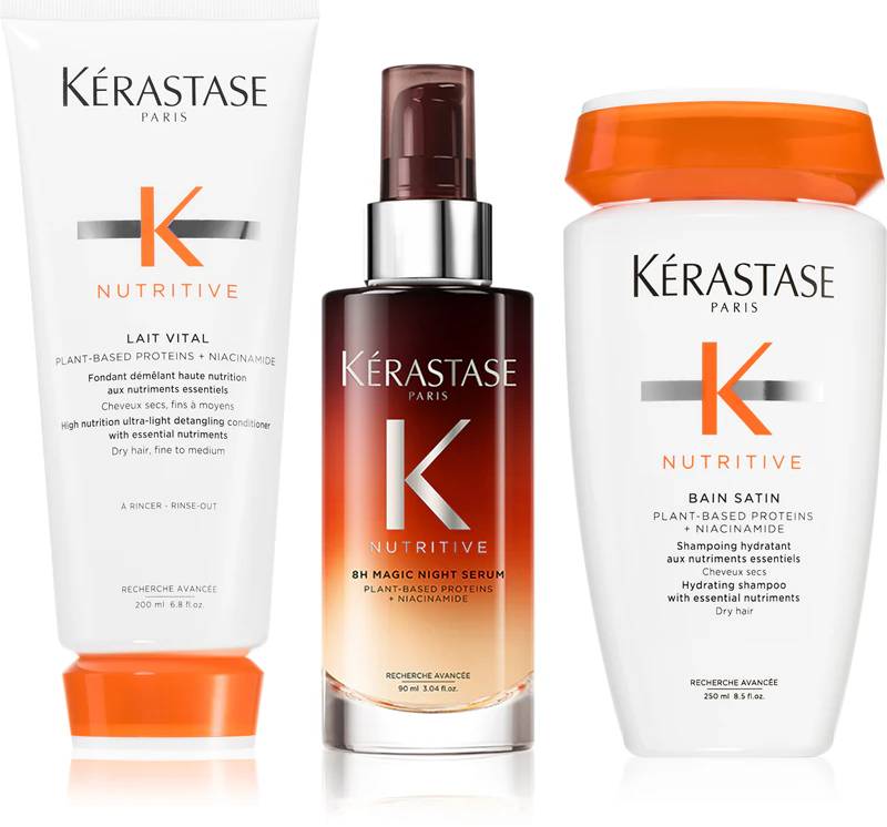 Kérastase Nutritive 8H Bundle, praktische Verpackung, intensive Feuchtigkeitspflege für trockenes Haar