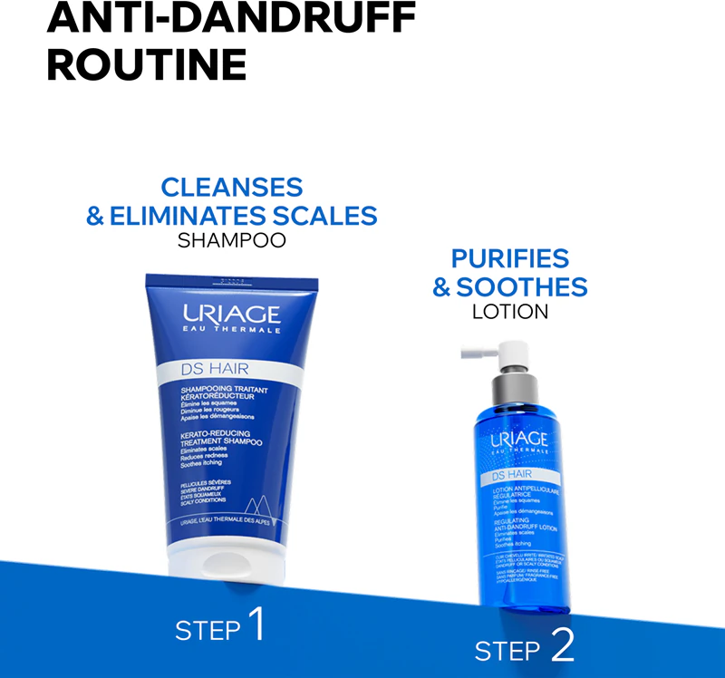 Uriage DS HAIR Regulating Anti-Roos Lotion verzachtende spray voor een droge en jeukende hoofdhuid