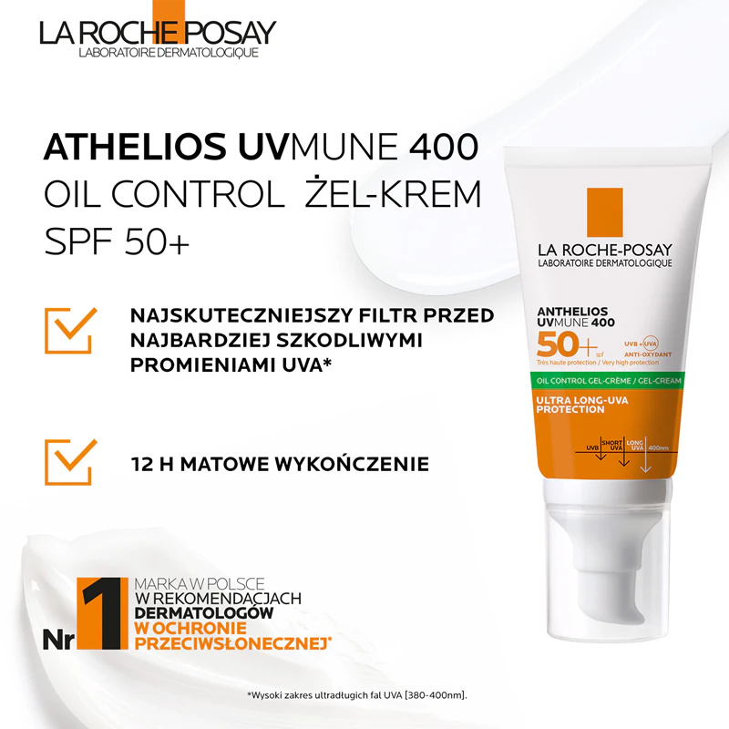 La Roche-Posay Anthelios Oil Control Mattifying Gel Cream, parfumvrij, SPF 50+