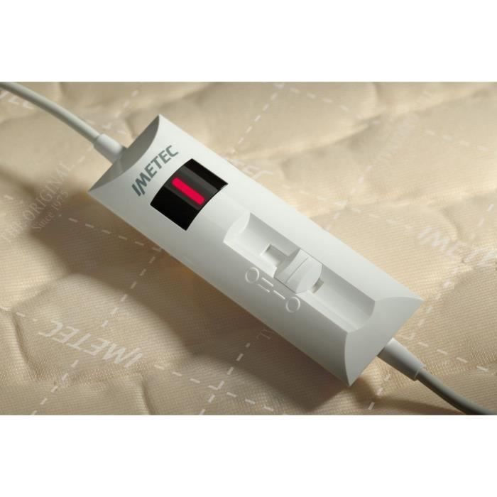 Protetor de colchão aquecido - Imetec - Aquecedor de cama para cama de casal 150 x 80 cm - 2 controles com 2 configurações de temperatura - Lavável