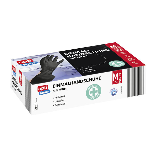 Luvas descartáveis de nitrilo, pretas