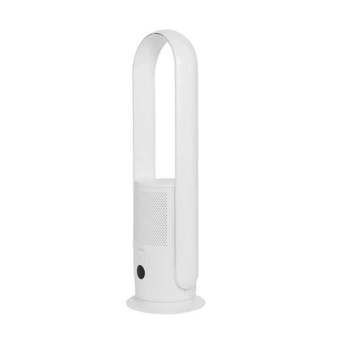 Ventilador purificador de aire OCEANIC con filtro - Sin aspas - Oscilación - 35 W - Altura: 80 cm - Temporizador de 8 horas - Control remoto