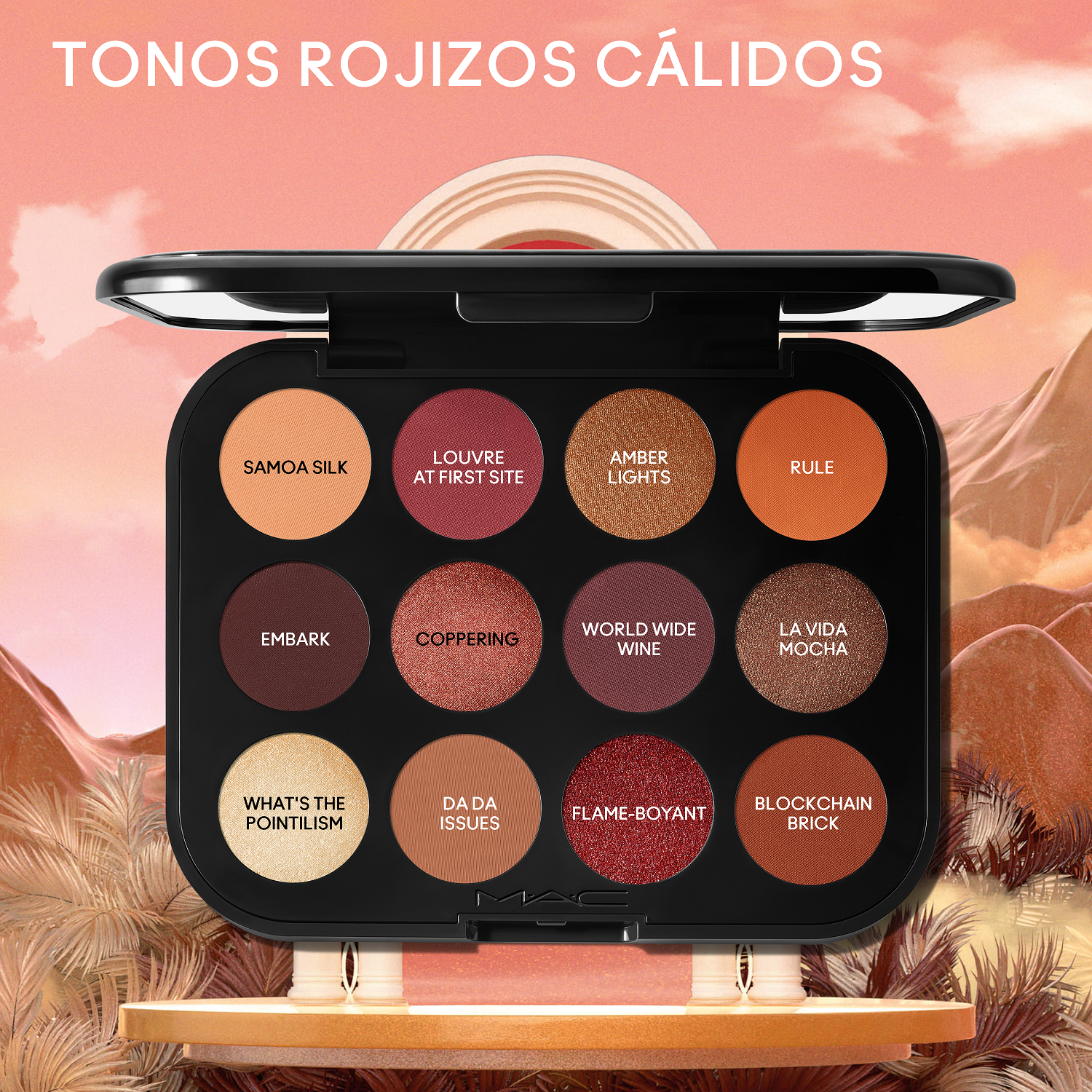 Paleta očných tieňov Connect In Colour Future Flame Luxusný očný make-up