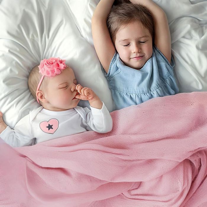 Reborn Baby Dukke - 48cm - Vinyl - Bevægelige Lemmer - Realistisk Berøring - Pige