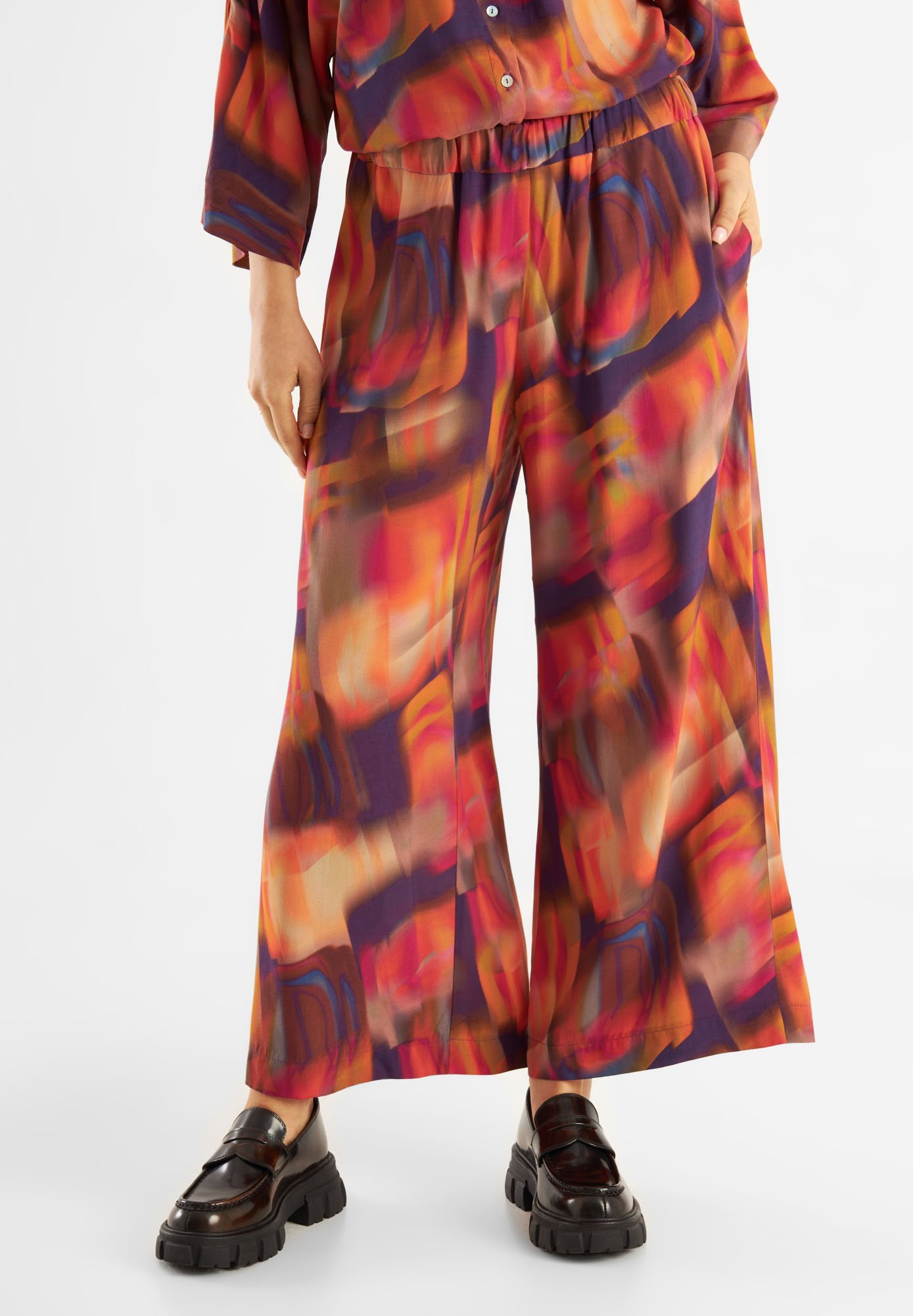 Jascha Stockholm PRINTED - Pantaloni - alba solare