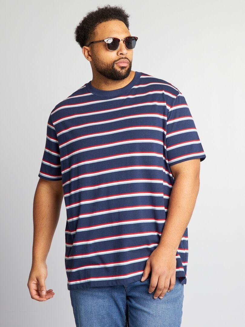 Gestreept T-shirt - BLAUW