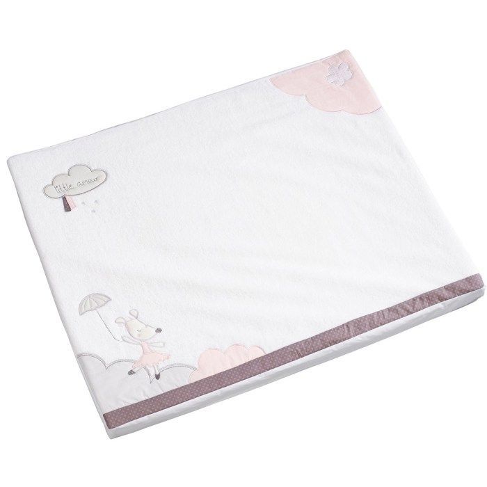 Cambiador de algodón blanco - SAUTHON - Lilibelle-n - Dimensiones 6x84x68 - Funda extraíble y lavable