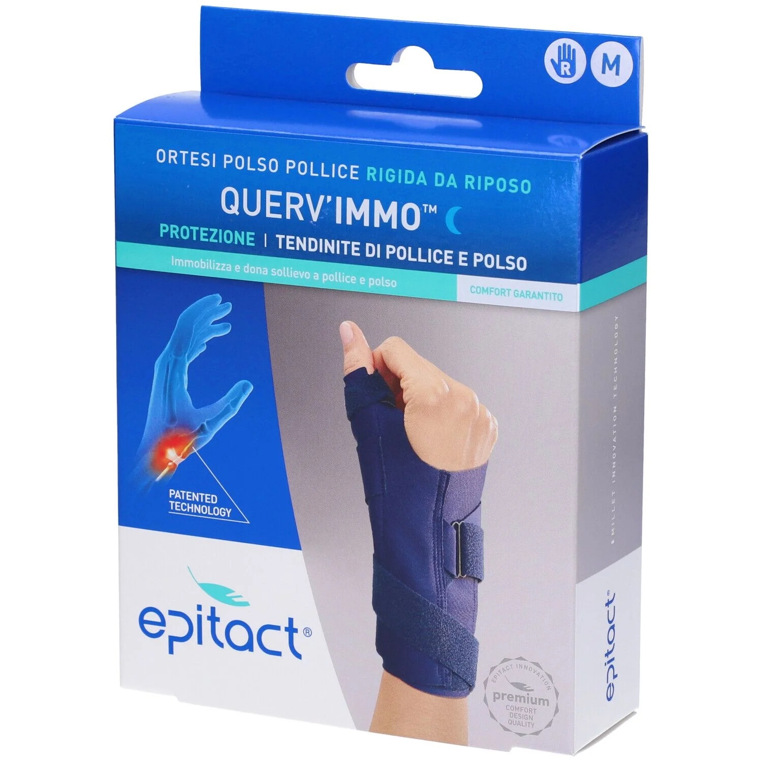 EPITACT Handgelenk-/Daumenbandage bei Sehnenscheidenentzündung Epitact Querv'Immo rechts M