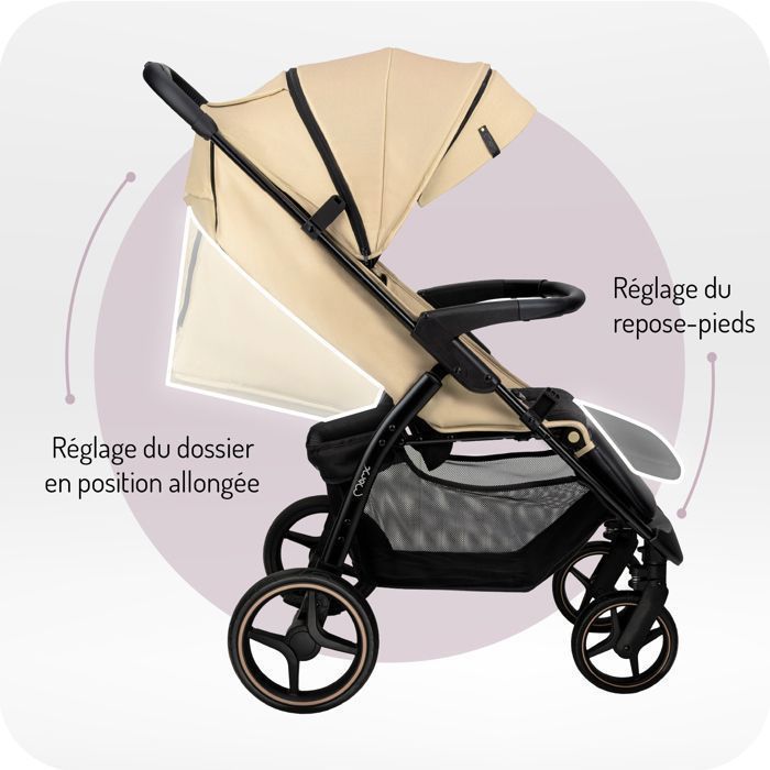 MoMi MIYA - Ultra-compact stroller - From 6 months up to 22 kg - Accessory kit - 7