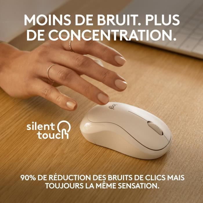 Ratón inalámbrico Logitech M240 Silent - Blanco