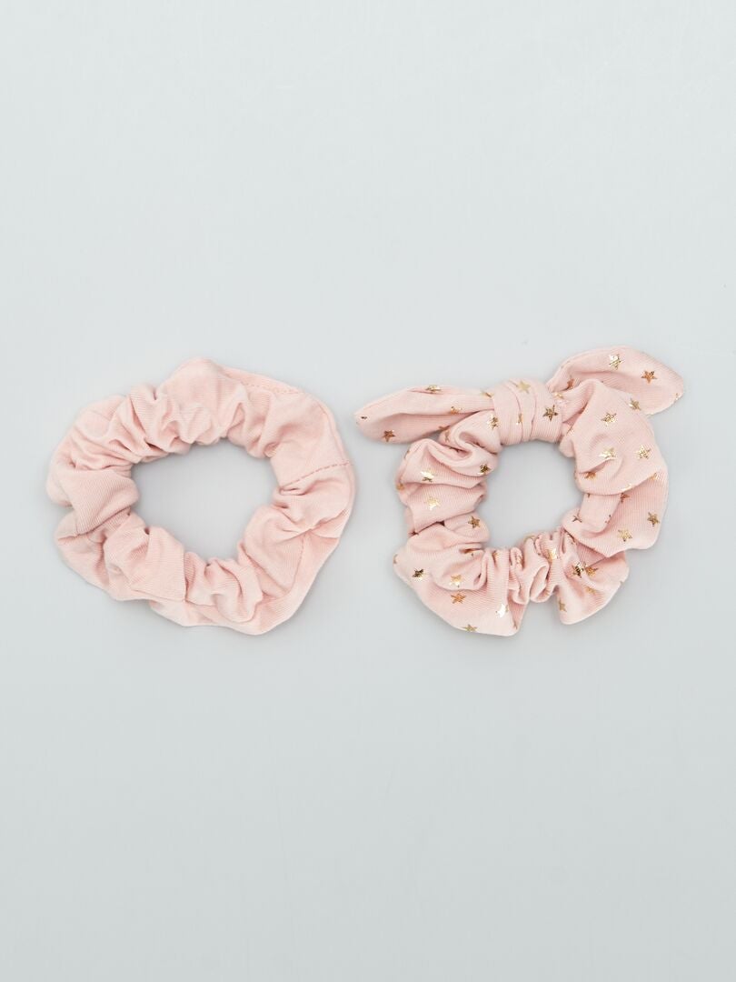 Conjunto de 2 elásticos de cabelo - ROSA