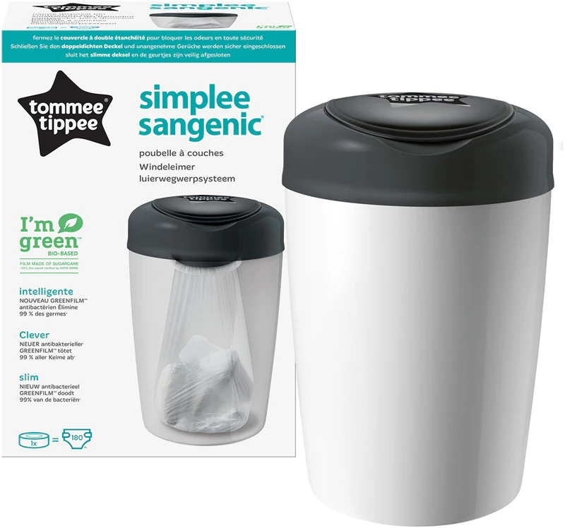 Kôš na plienky Tommee Tippee Simplee biely + náhradná vložka