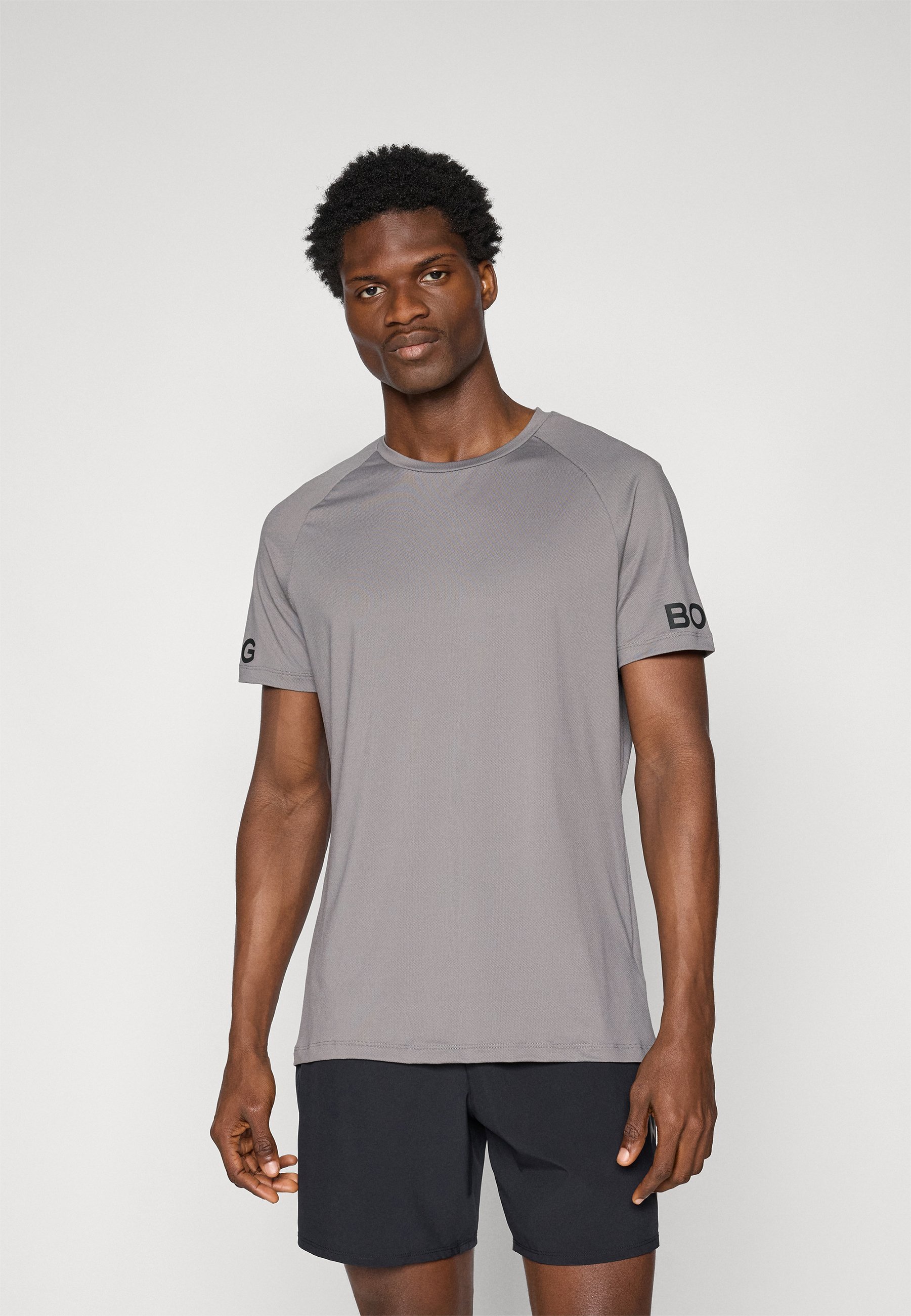 Björn Borg PANEL - T-shirt met print - grijs