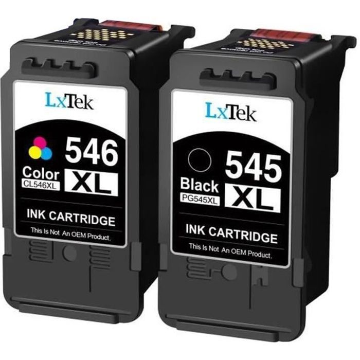 545 546XL Remanufactured Ink Cartridges LXTEK 2-Pack Compatible with Canon PG-545/CL-546XL Compatible with Canon Pixma MX495 MX490 iP2800