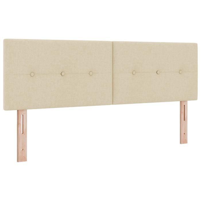 Tête de lit vidaXL capitonnée en crème 140 cm en tissu 42007155