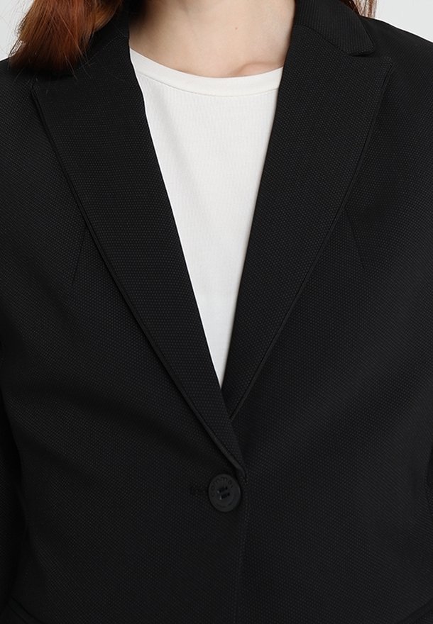 Komma-lässiger Blazer - schwarz