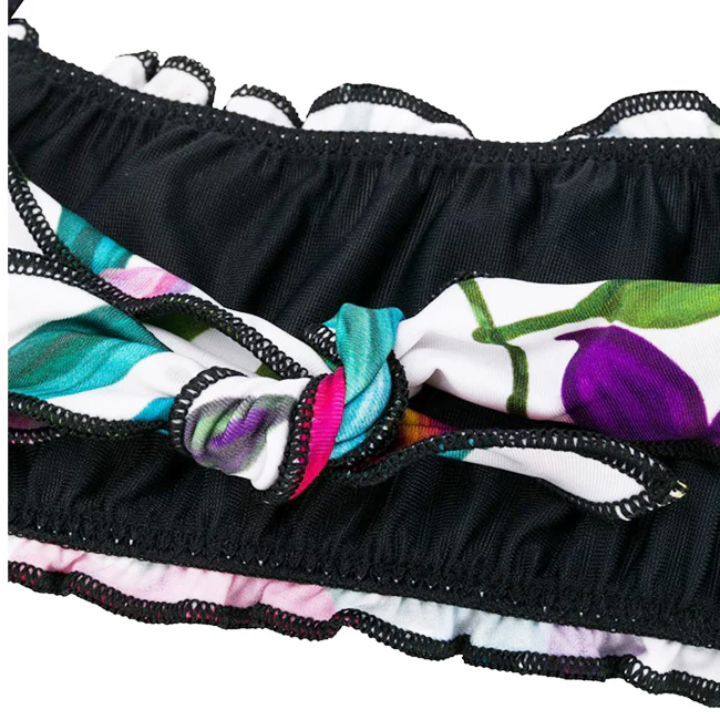Baby-Bikini mit tropischem Blattmuster