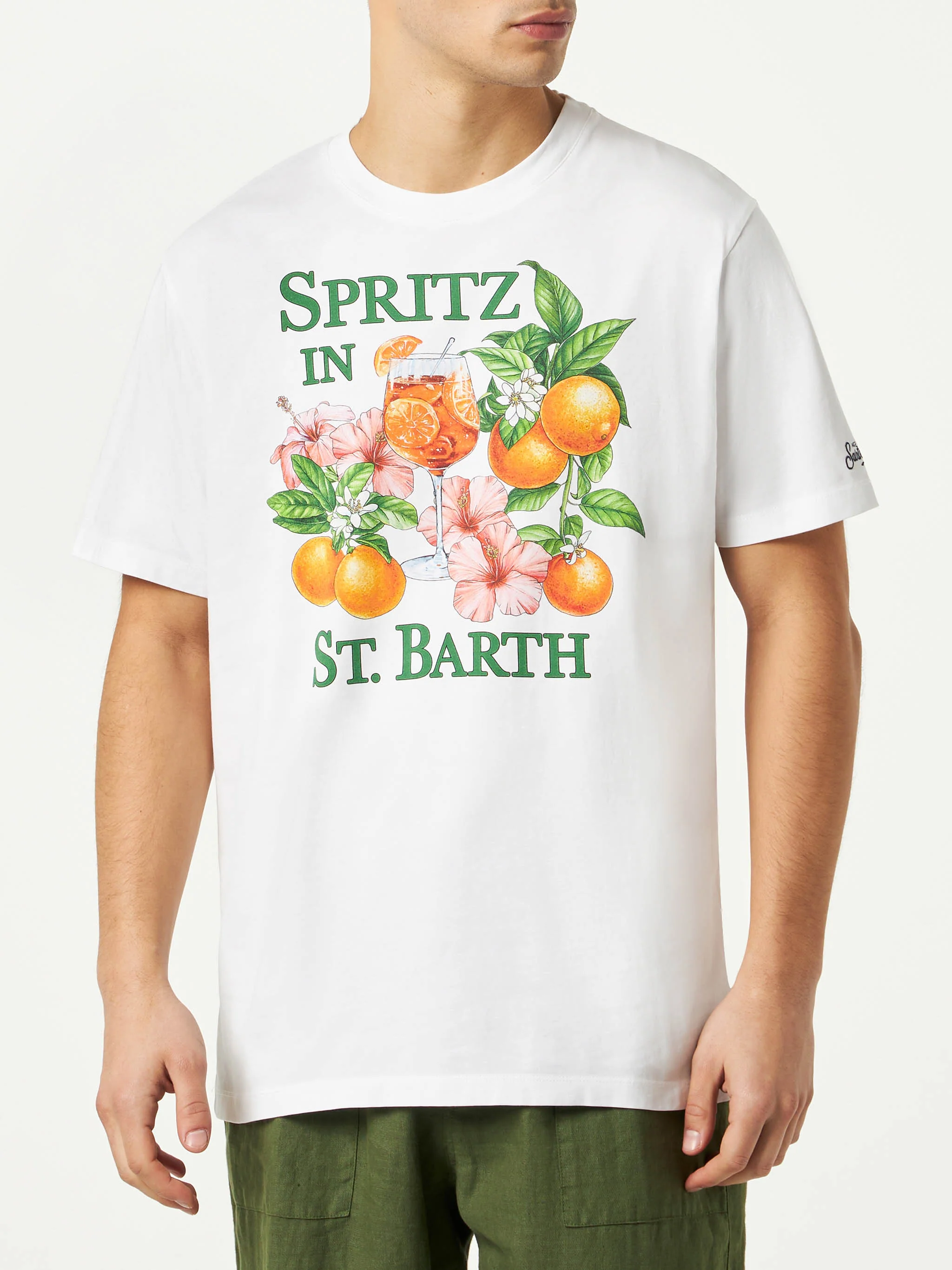 T-shirt homme en coton avec imprimé coloré