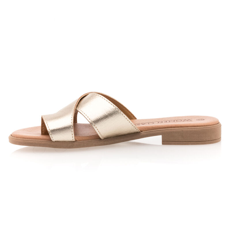 Chanclas/sandalias de dedo amarillas para mujer