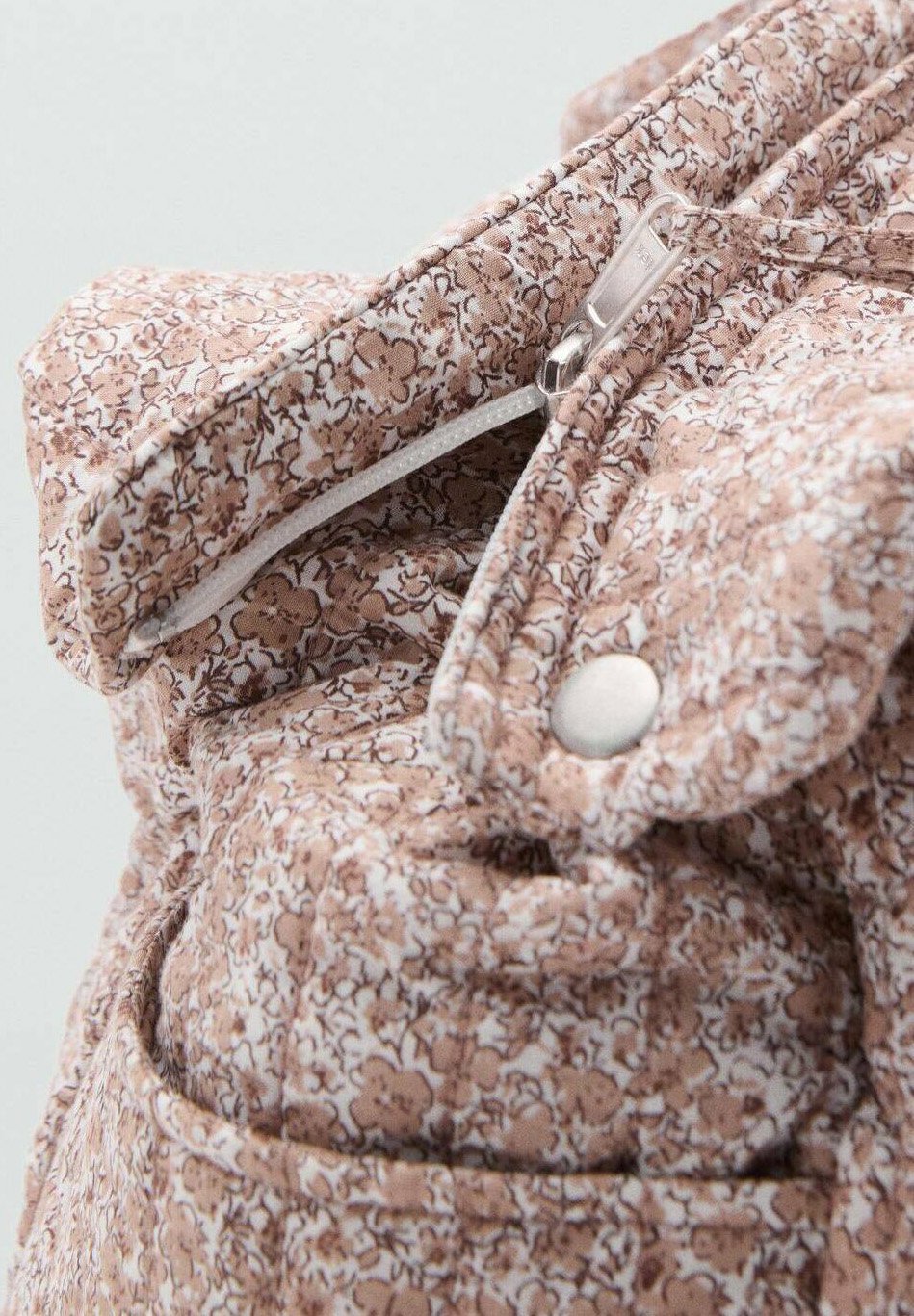 Mango Kids Wickeltasche mit Blumenmuster – rosa