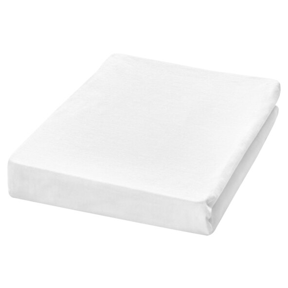 Supersoft fitted sheet for mattress topper, 90-100 x 200-220 cm, white