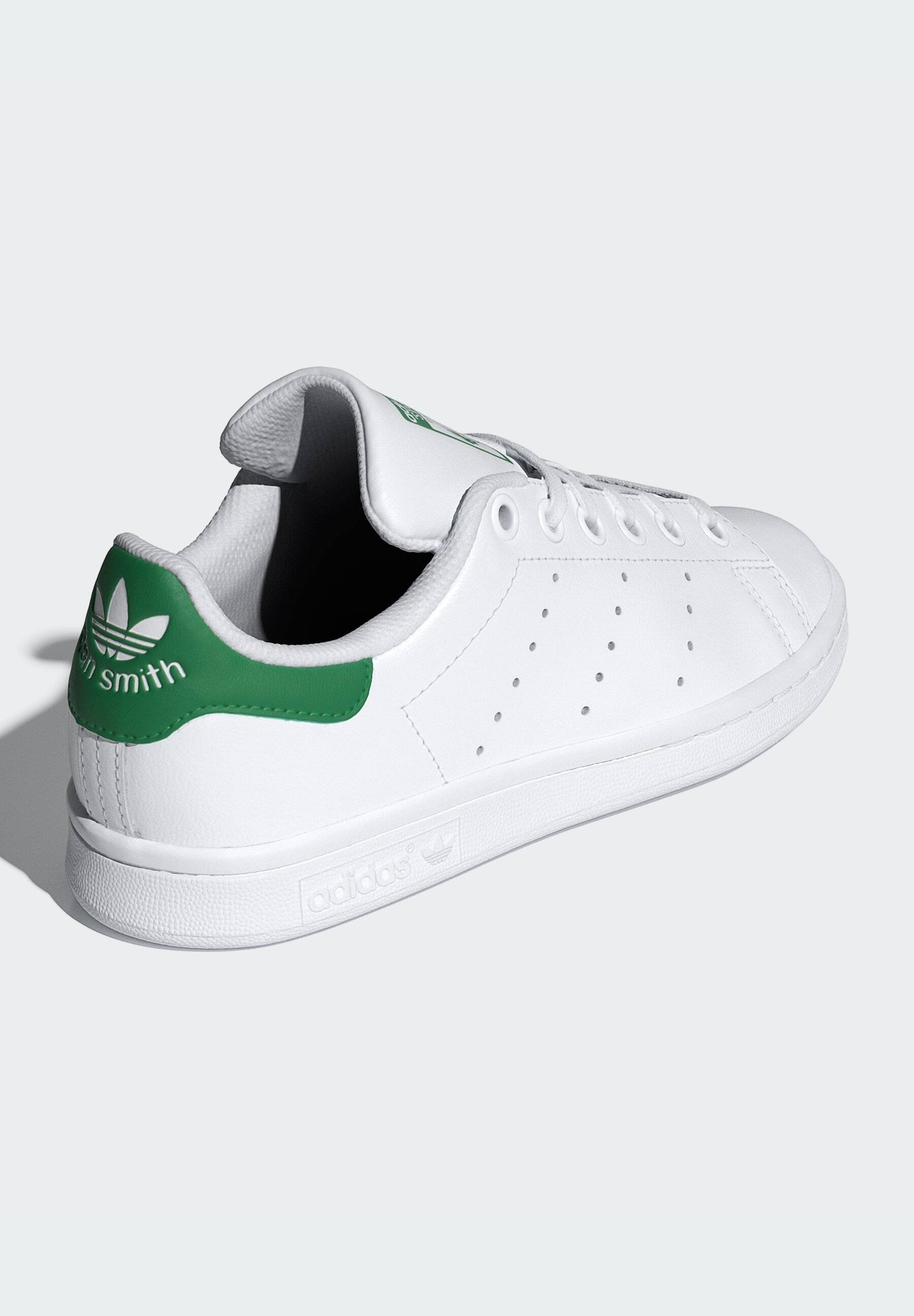 adidas Originals STAN SMITH KIDS - Scarpe da ginnastica - ftwr bianco ftwr bianco verde