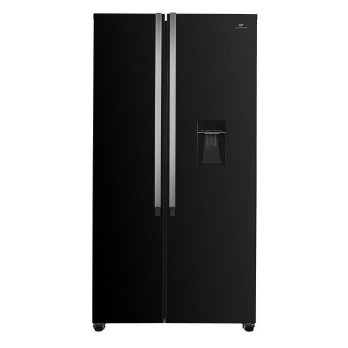 Frigorifero americano Continental Edison - CERA532NBD - 2 porte - 529 litri - L90 cm x H177 cm - Classe energetica D - Nero