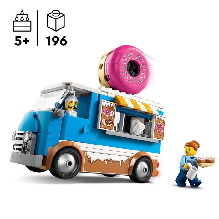 LEGO City 60452 Donut Food Truck - Building toy for boys aged 5 and up