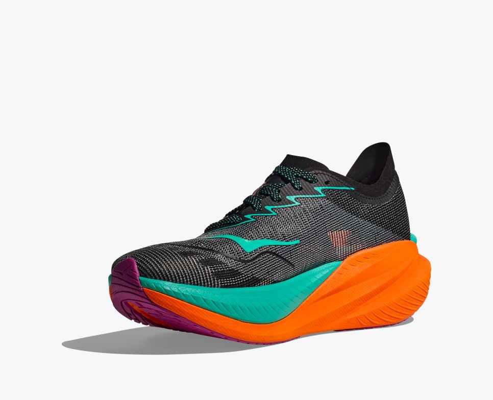 HOKA Mach X 2 Schwarz/Elektrisches Aqua