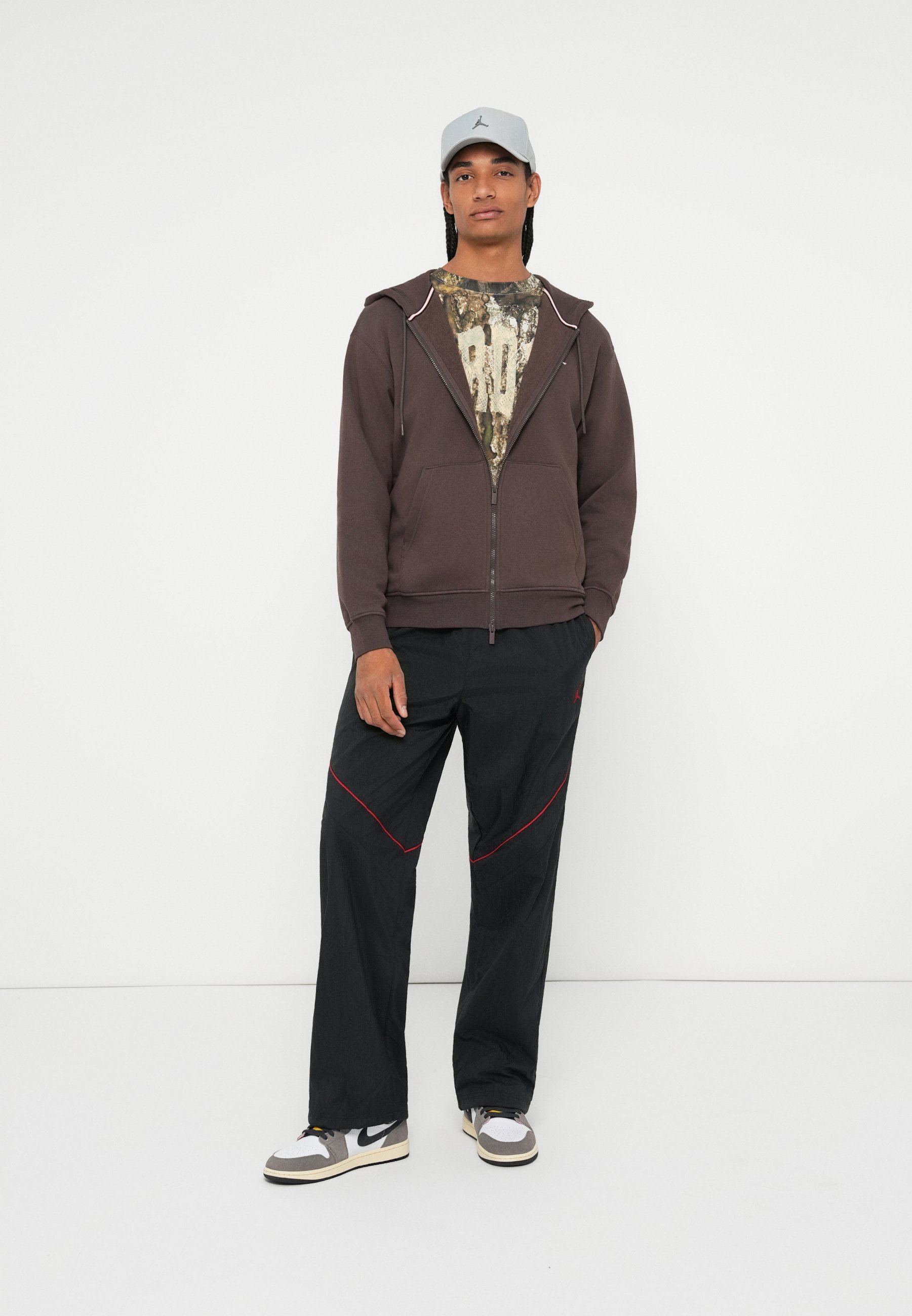 Jordan Zip-up sweatshirt - barokbruin/zeilgroen