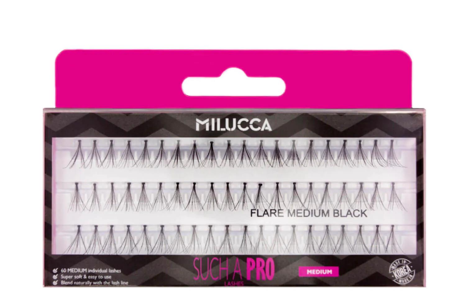 Milucca Sztuczne rzęsy Kępki Medium Such A Pro
