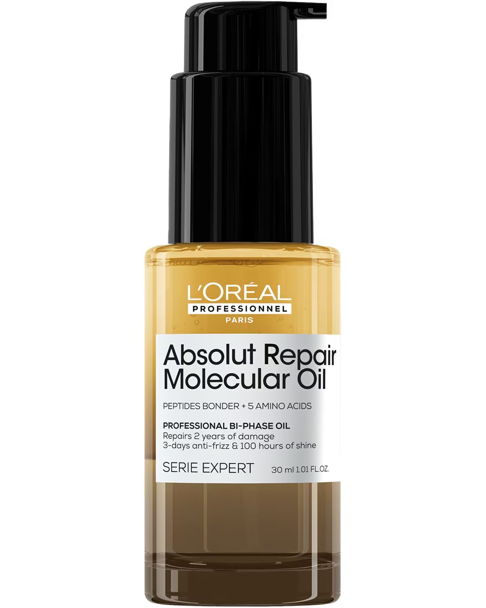 L'ORÉAL PROFESSIONNEL Ulei de păr bifazic Absolut Repair Molecular - pentru toate tipurile de păr deteriorat
