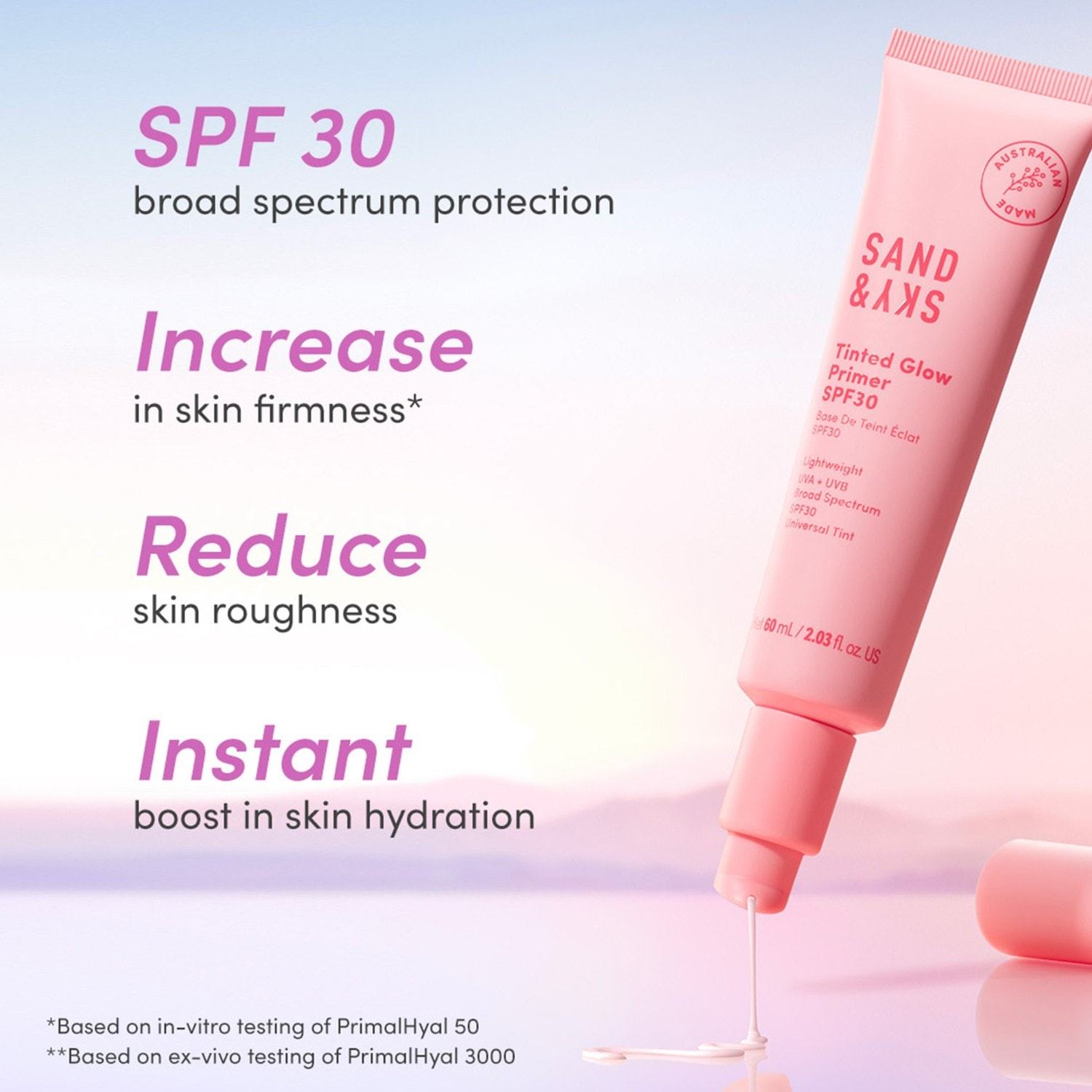 Sand & Sky saules aizsargkrēms Tinted Glow Grunt SPF 30 saules aizsargkrēms - 60 ml
